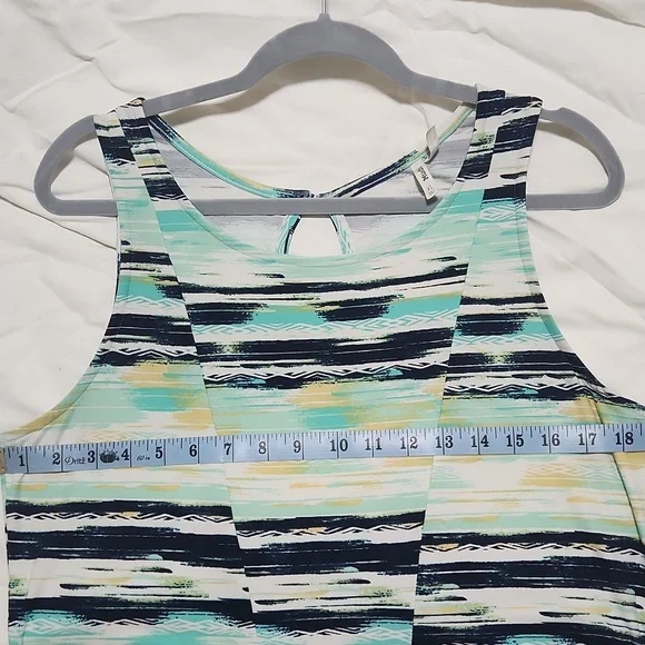 Mudd Green and White Sleeveless Sundress, XL - Picture 6 of 7